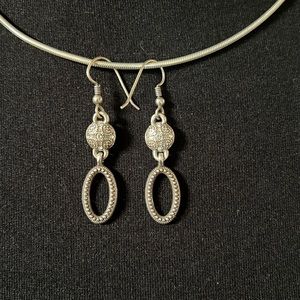 Brighton Retired Crystal Marcasite French Wire Earrings